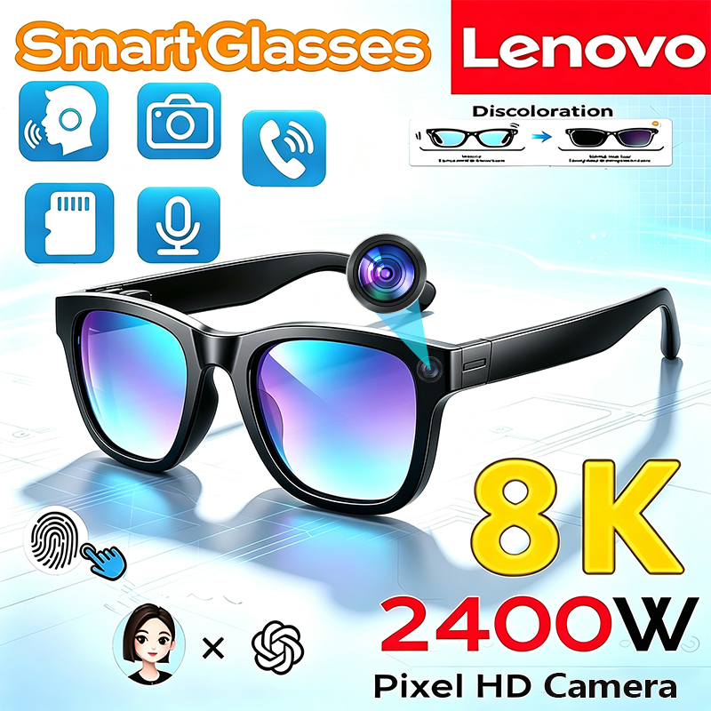 Smart Glasses Lens - 레노버 AI 스마트 안경 블루투스 번역