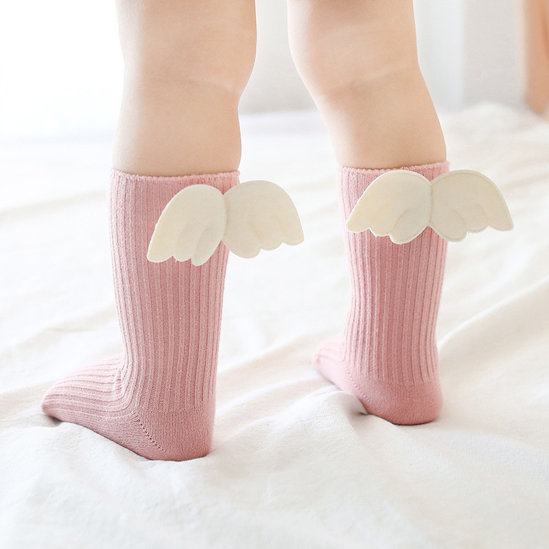 새 아기 소녀 무릎 높은 양말 천사 날개 여름 가을면  - Baby Sock Oximeter 리뷰 및 가격